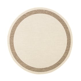 Rond jute buitenkleed - Nomad Edge Creme - product