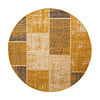 Rond patchwork vloerkleed - Spring Okergeel/Taupe - thumbnail 1