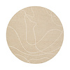 Rond modern buitenkleed - Porto Lines Creme - thumbnail 1