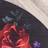 Rond bloemen vloerkleed - Florine Zwart/Roze - thumbnail 4