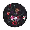 Rond bloemen vloerkleed - Florine Zwart/Roze - thumbnail 1
