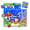 Foam puzzelmat - Max Ocean Multicolor - thumbnail 2