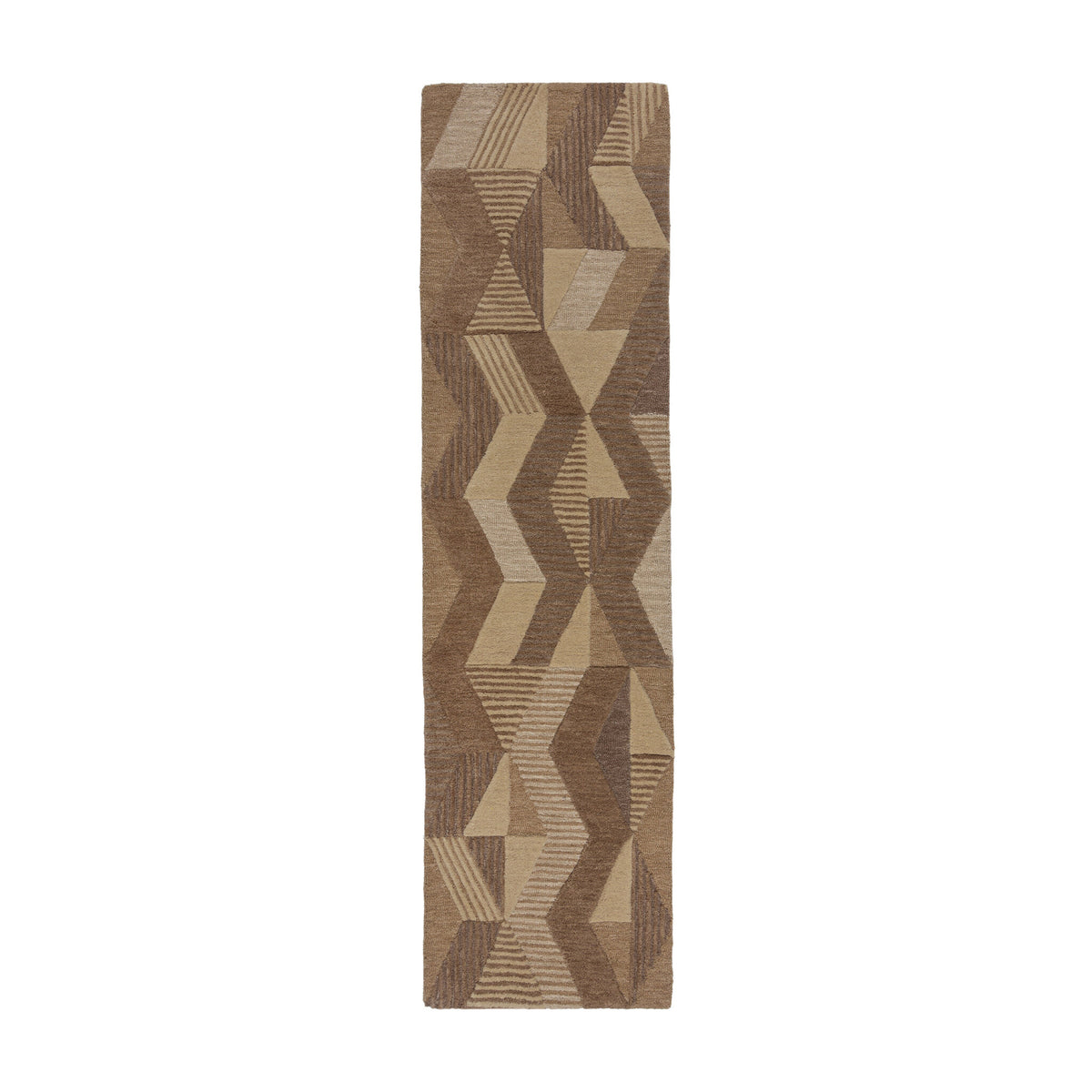 Abstract wollen loper - Anko Beige