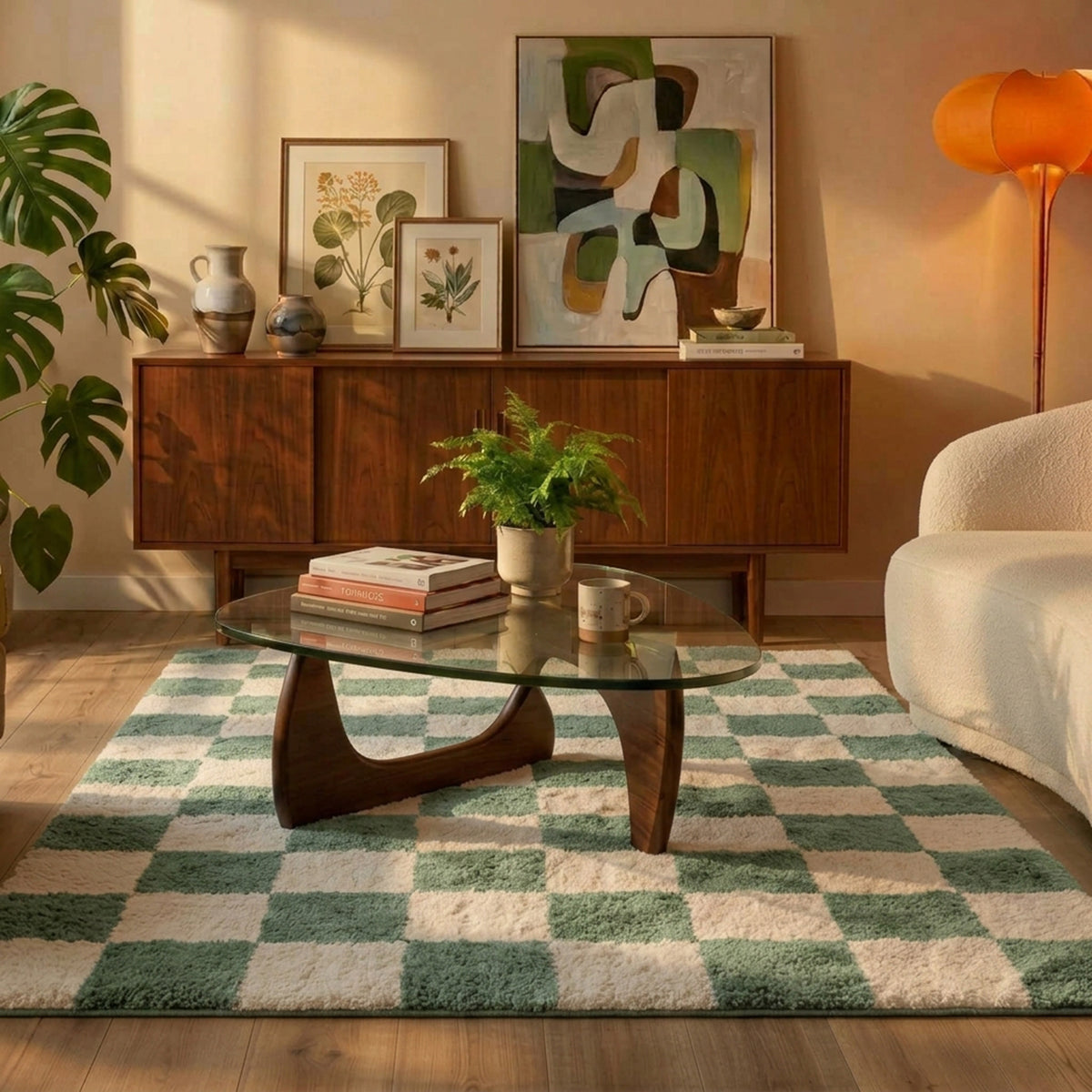 Checkerboard vloerkleed - Blox Groen