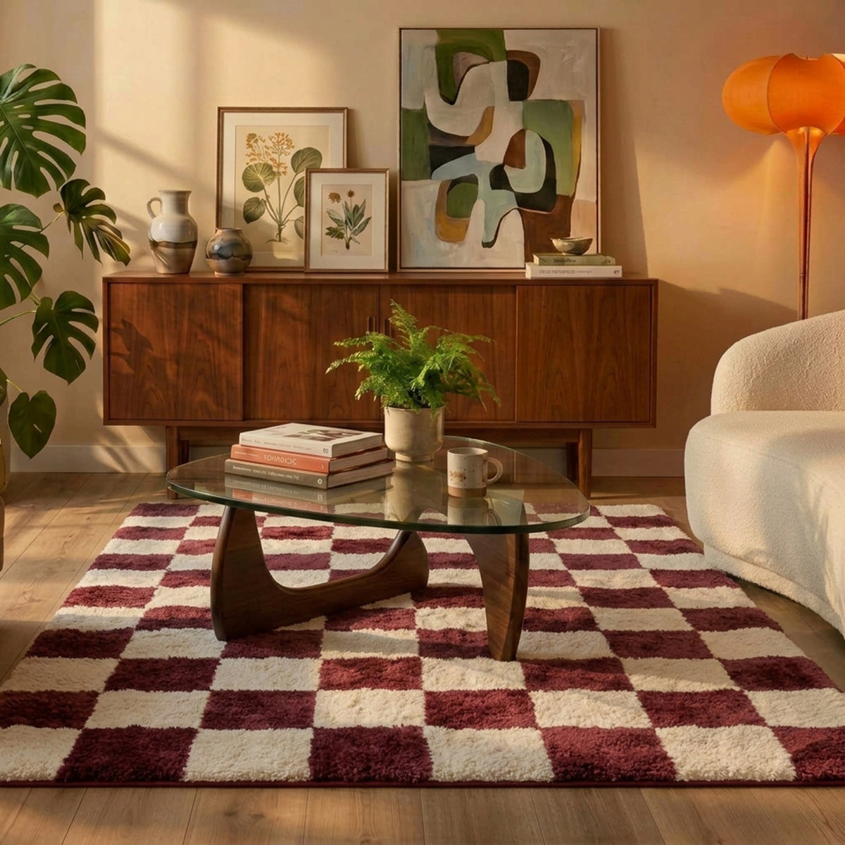Tapis damier - Blox Rouge