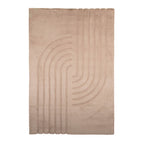 Tapis doux à poils longs - Carvy Curves Taupe