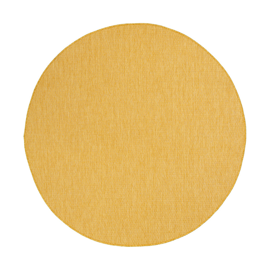 Tapis d'extérieur rond - Costa Jaune Ocre