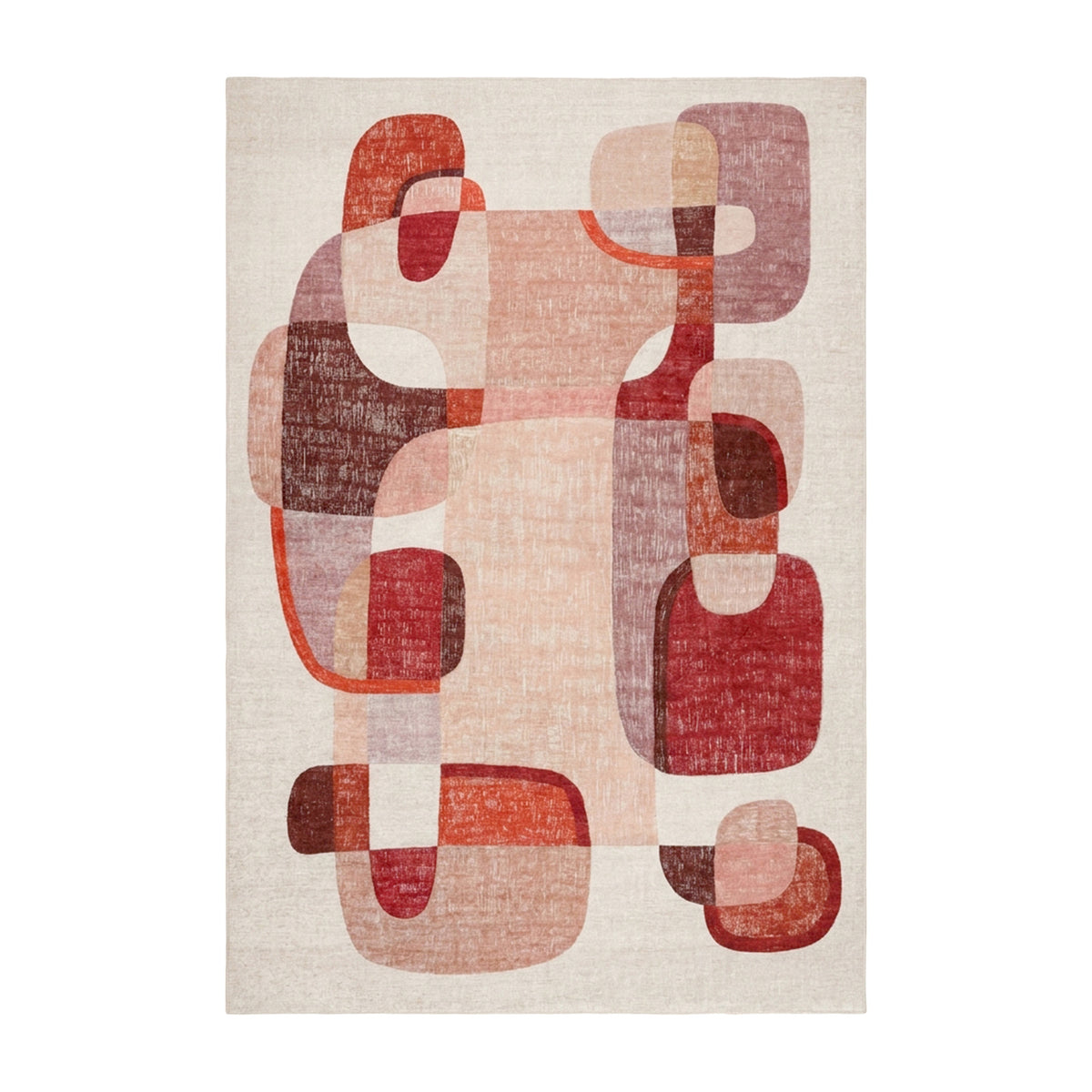 Tapis design - Rooted Rouge/Rose