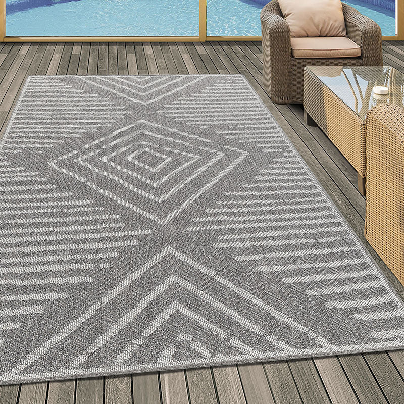 Jute Outdoor Rug - Aruba Square Grey