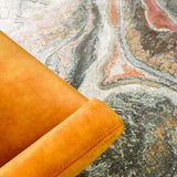 Square modern floor rug - Aspen Green 7270