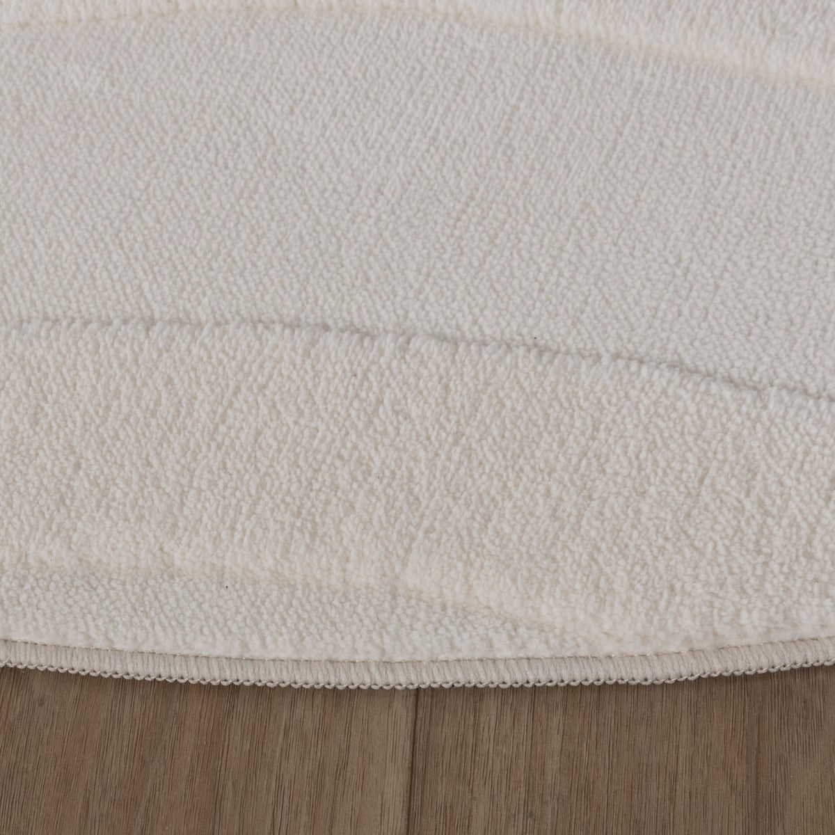 Round Scandinavian Rug - Charm Shapes White