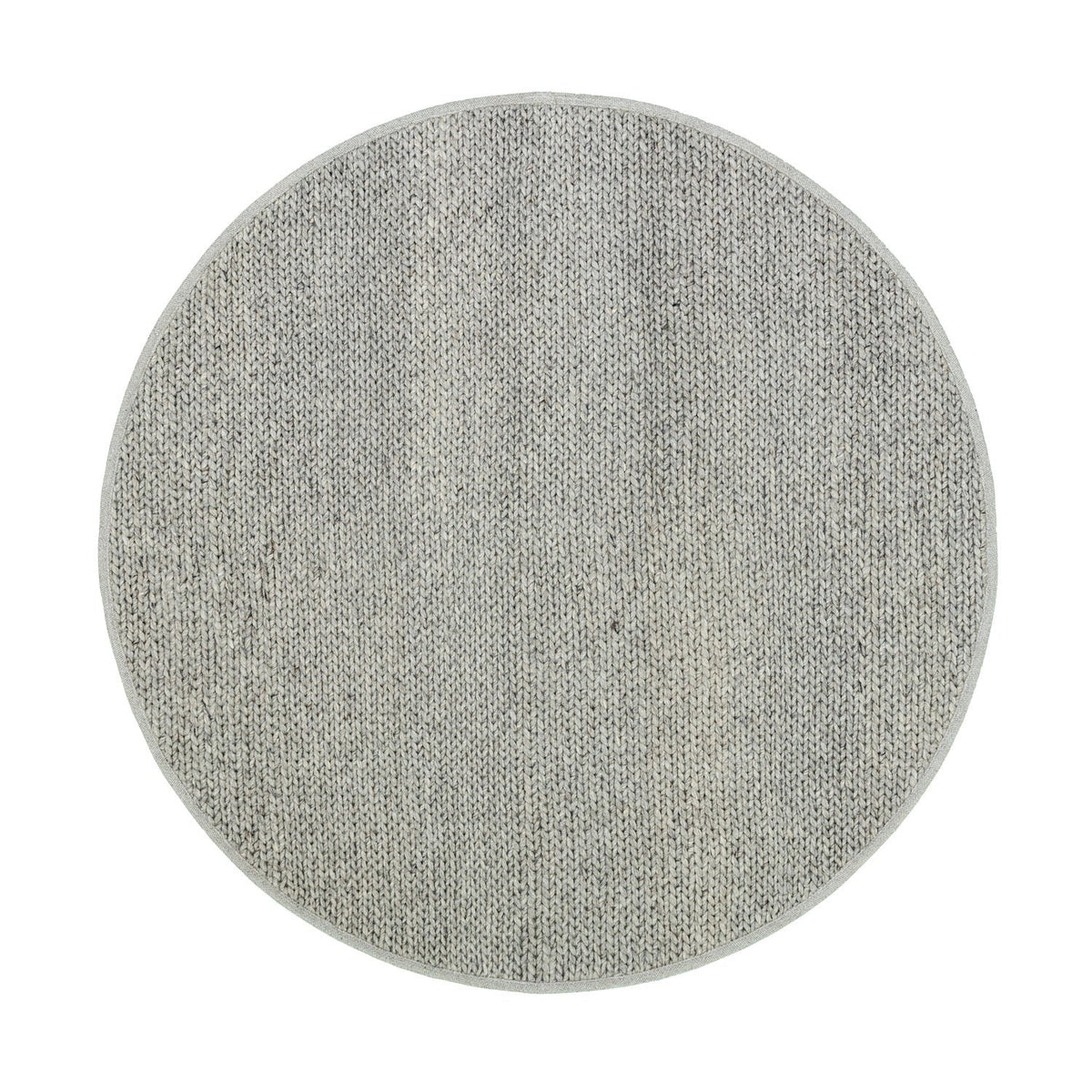 Round Wool Rug - Twist Grey