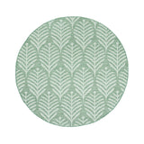 Round Outdoor Rug - Summer Leaves Green