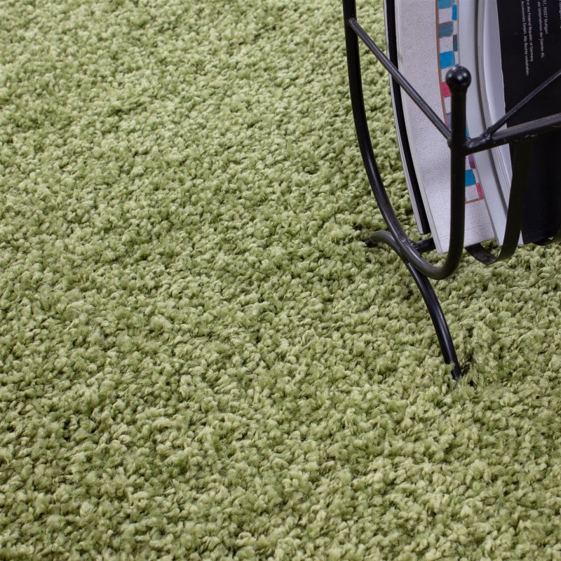 Round High Pile Floor Rug - Life Green