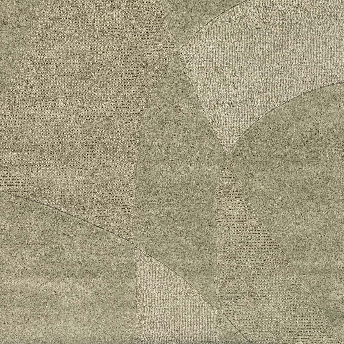 Modern wool floor rug - Fusion Green 730