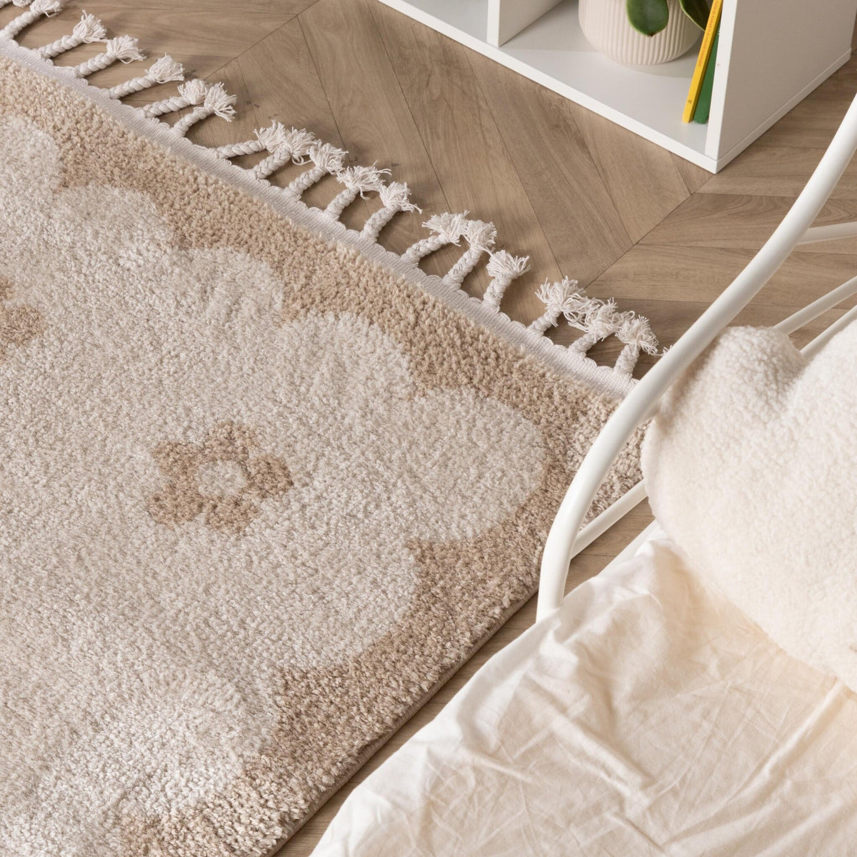 Washable children's rug - Moos Flower Creme