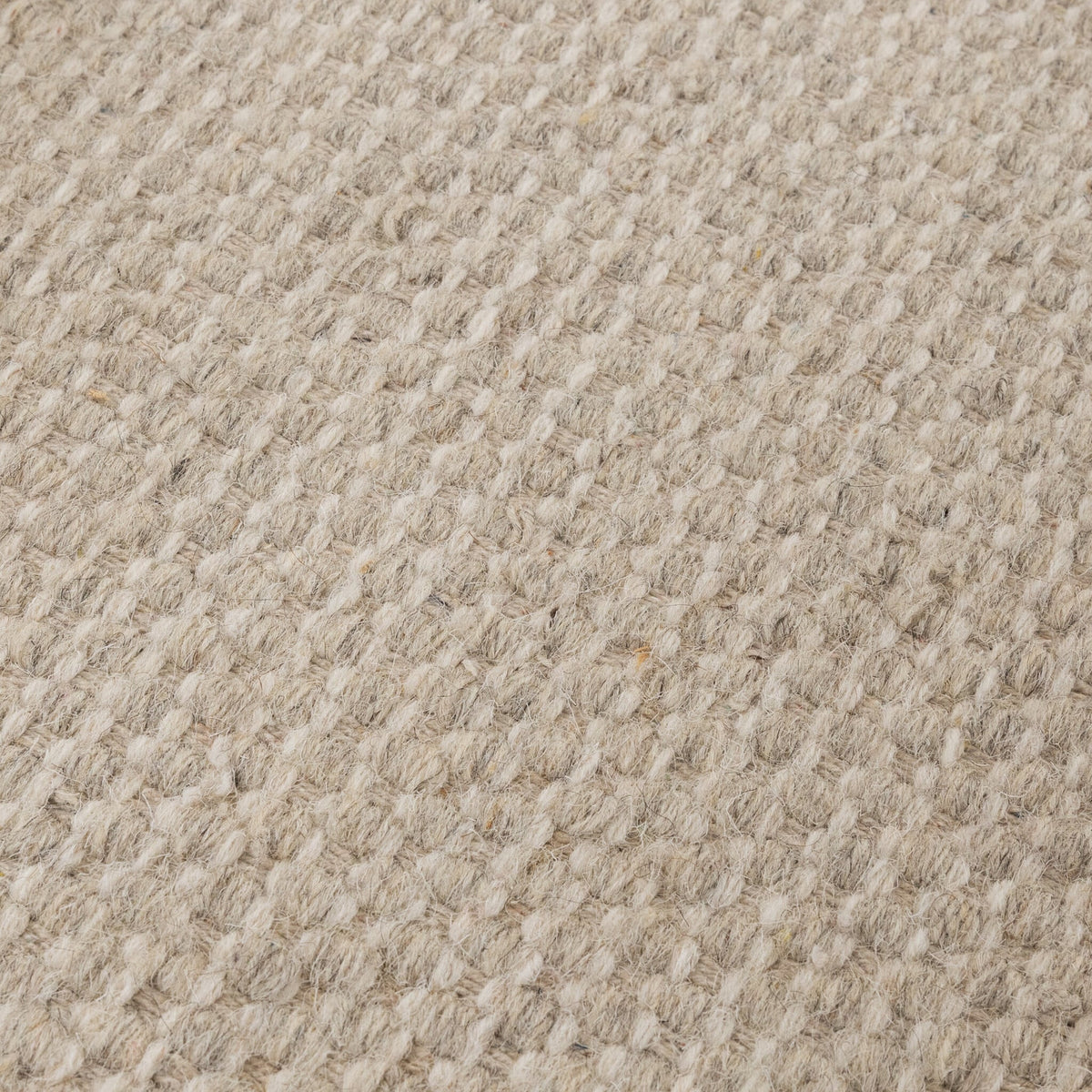 Round Wool Rug - Bliss Cream/White