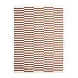Striped Modern Rug - Dazzle Blocks Brown/White