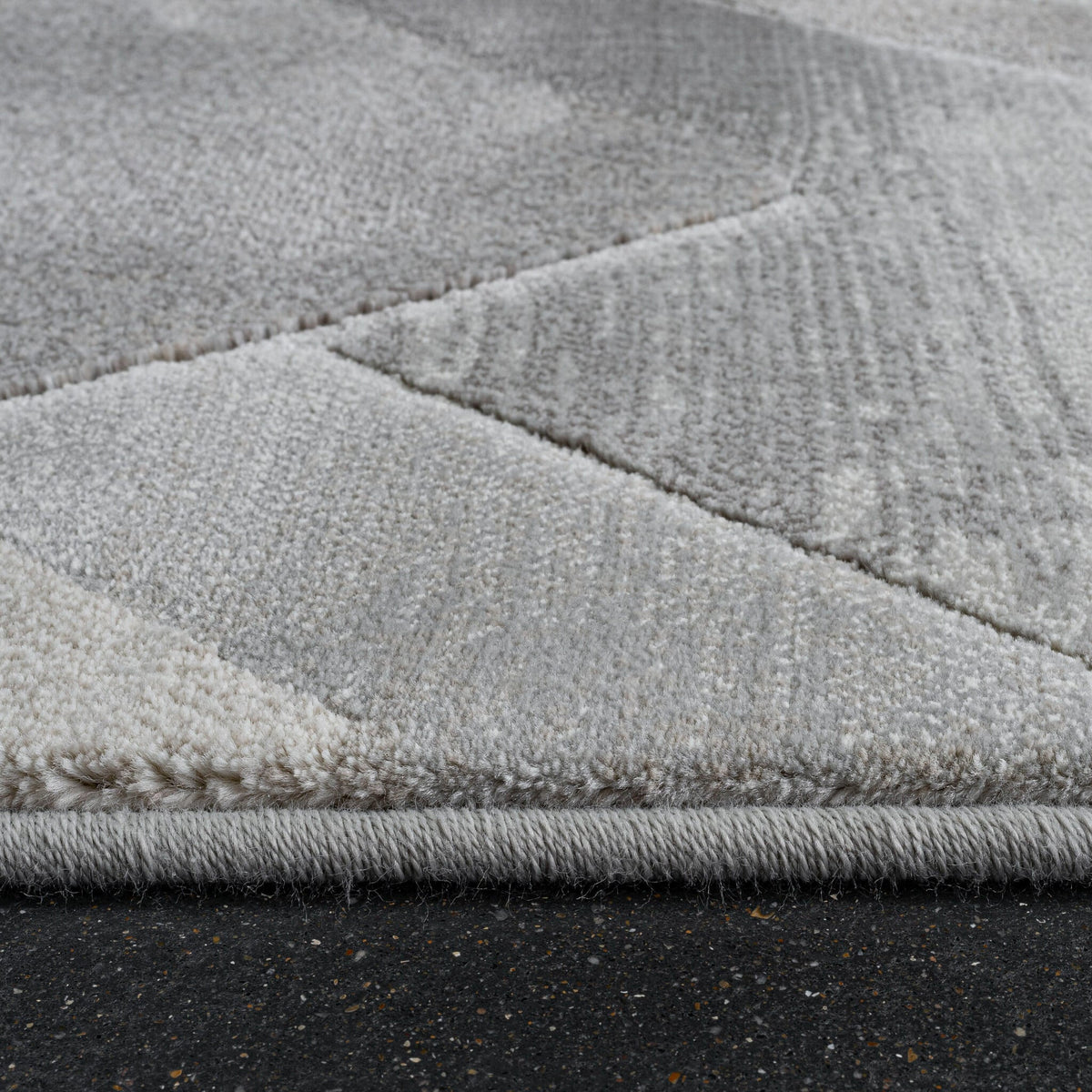 Abstract Floor Rug - Axil Grey 6979