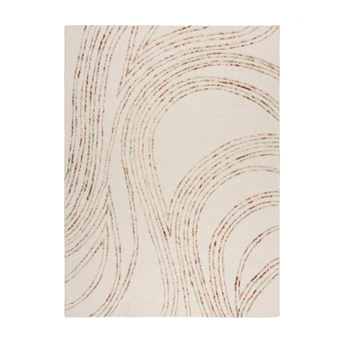 Abstract floor rug - Maceo Swirl Cream/Multi