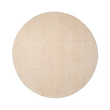Round Scandinavian Rug - Charm Circles Beige