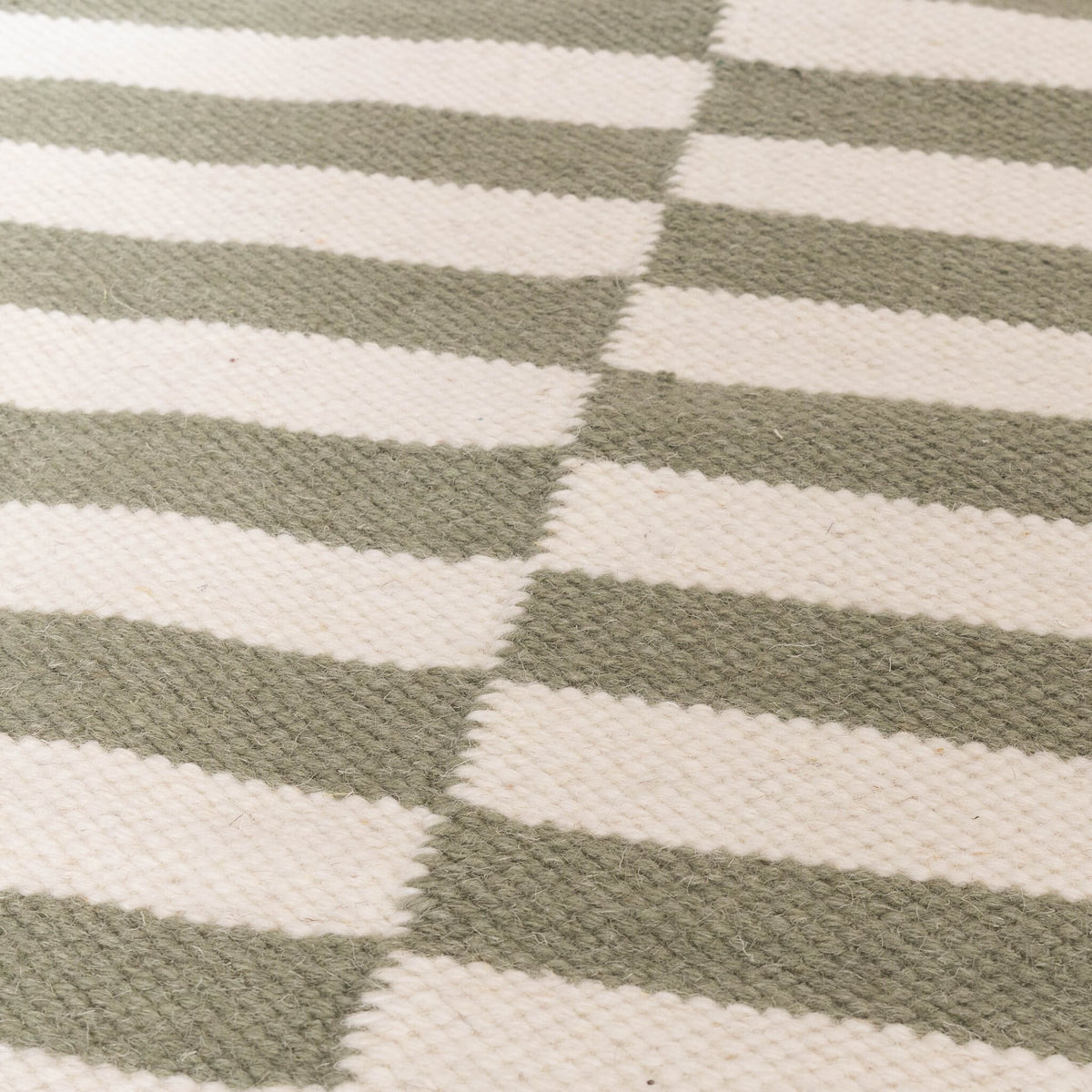 Striped Modern Rug - Dazzle Blocks Green/White