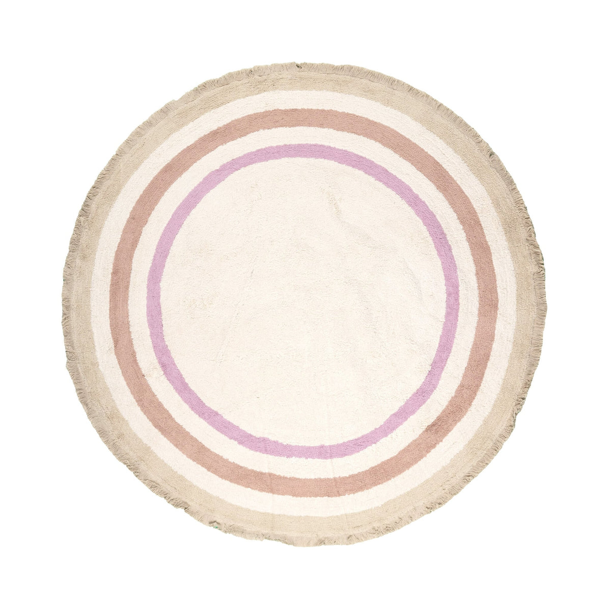 Round washable kids rug - Milo Pink