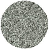 Round High pile floor rug - Twilight Silver 9999