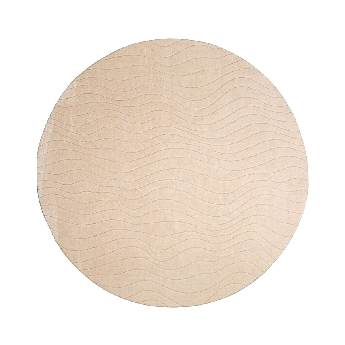 Round Scandinavian Rug - Charm Waves Beige