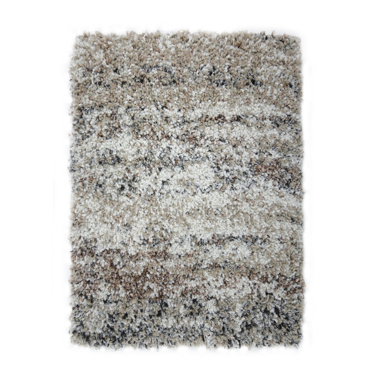 High-pile floor rug - Malta Taupe/Melange 6828