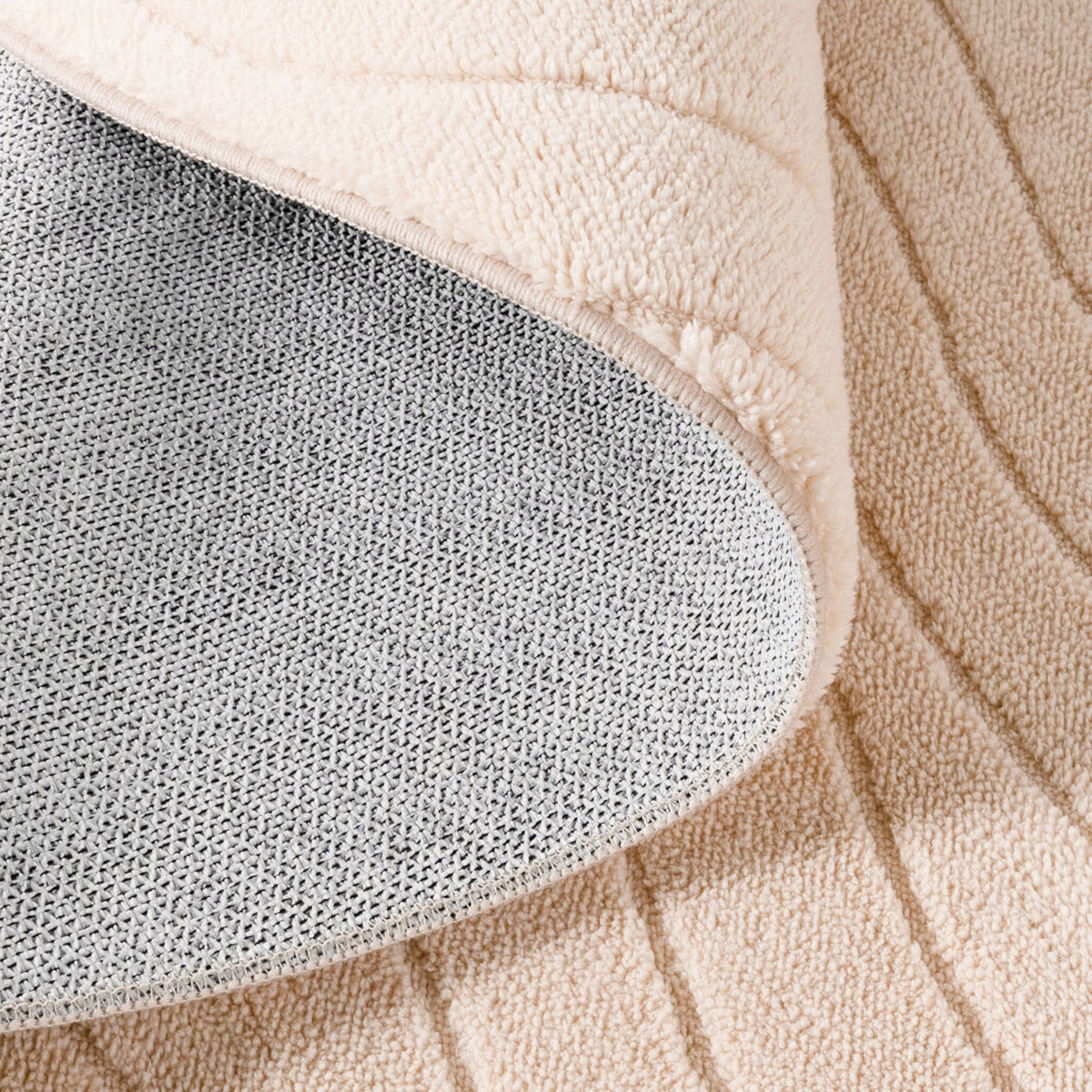 Round Scandinavian Rug - Charm Waves Beige