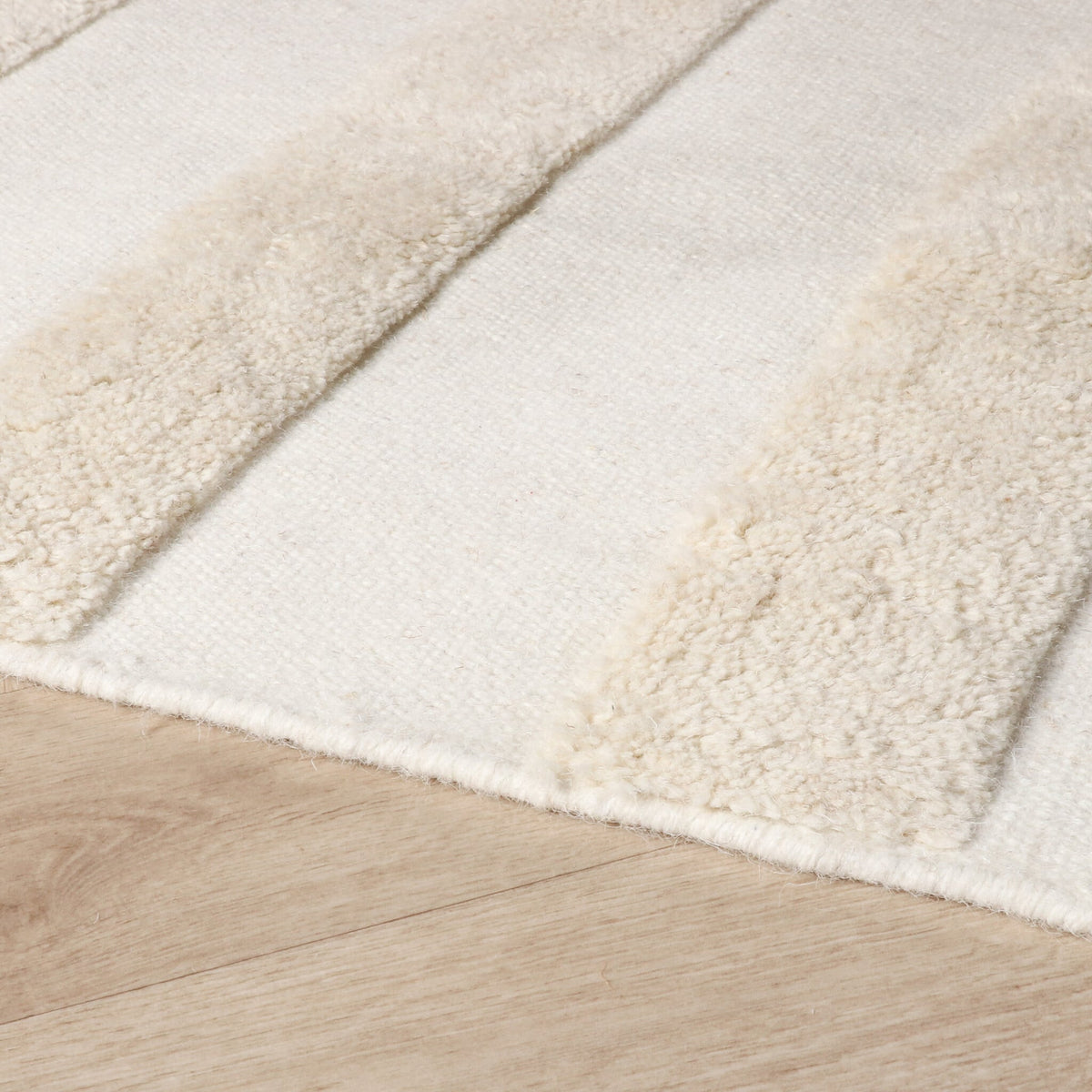 Wool Rug – Judith Lines Cream