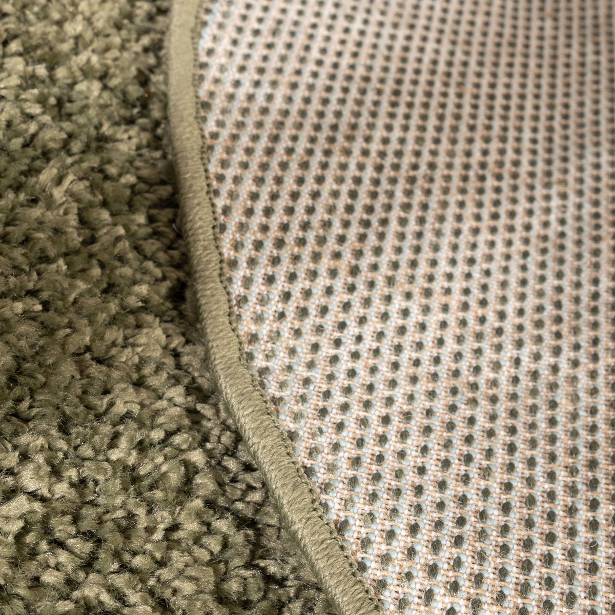 Round High-Pile Rug – Wish Green