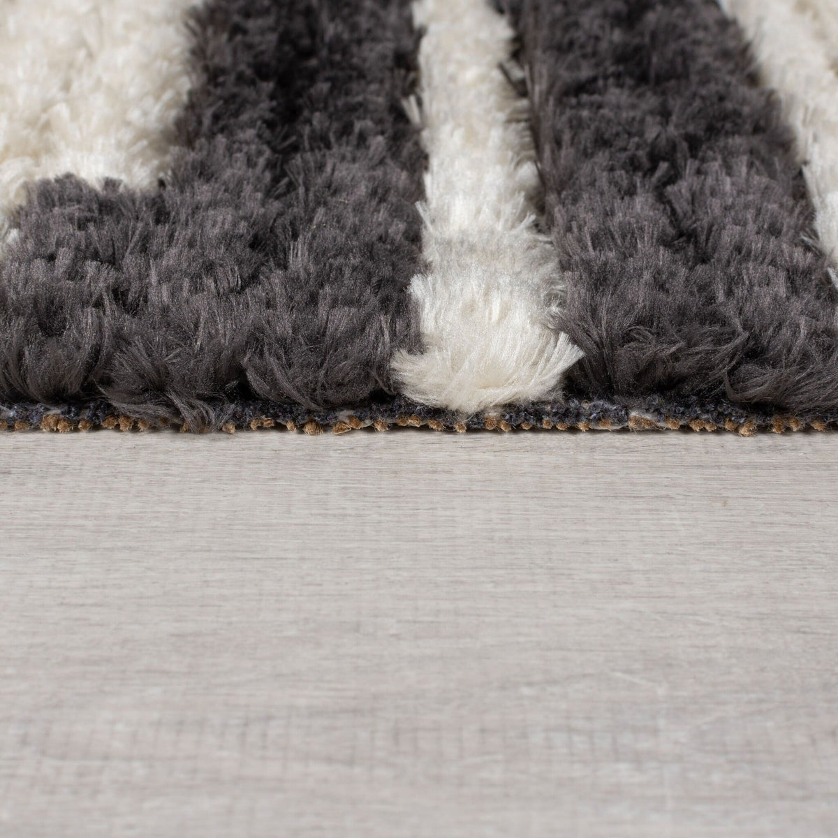 Berber floor rug - Lino Black/White
