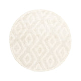 Round Scandinavian Rug - Lova Diamond Cream