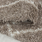 Round Berber Rug - Agadir Lines Beige/Cream