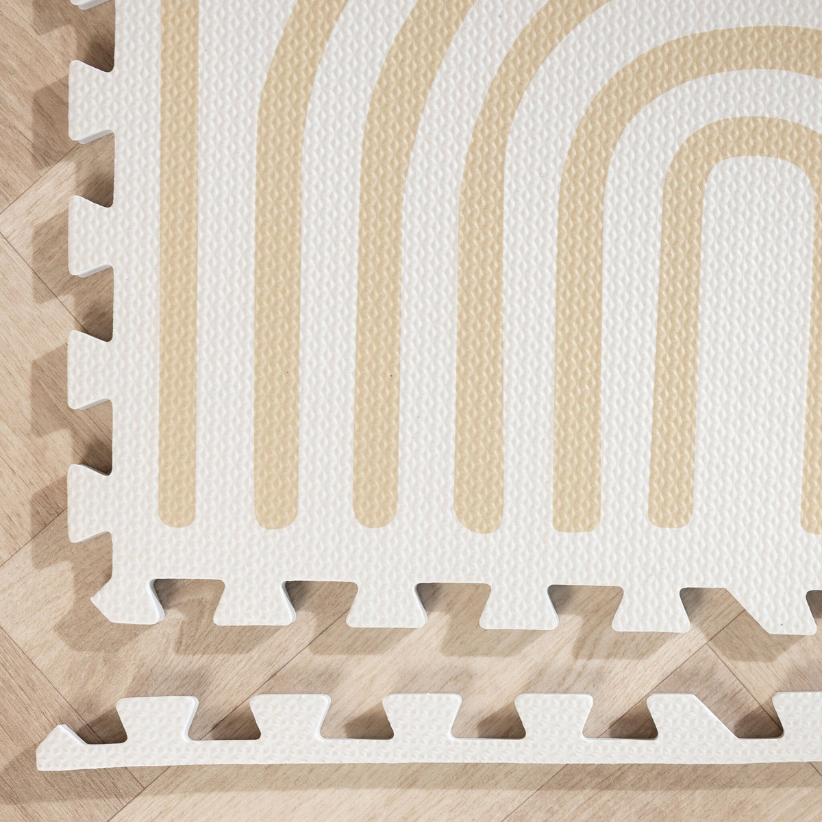 Foam Puzzle Mat - Alfie XL Grid Beige