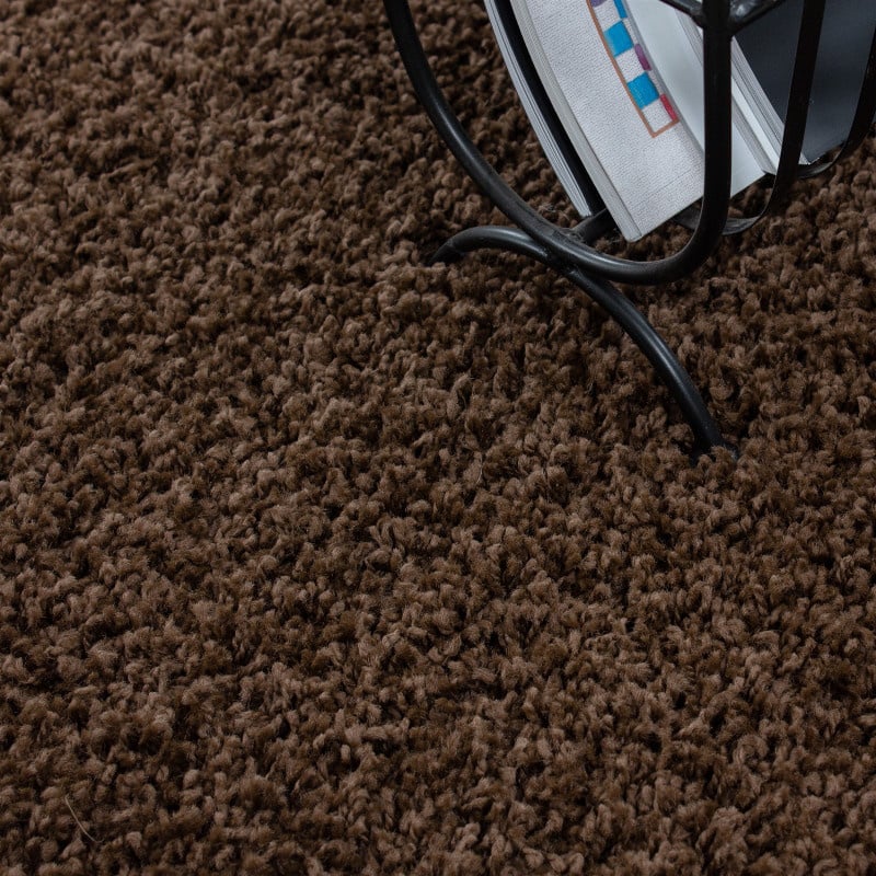 High pile floor rug - Life Brown