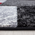Modern floor rug - Tetris Red 1330