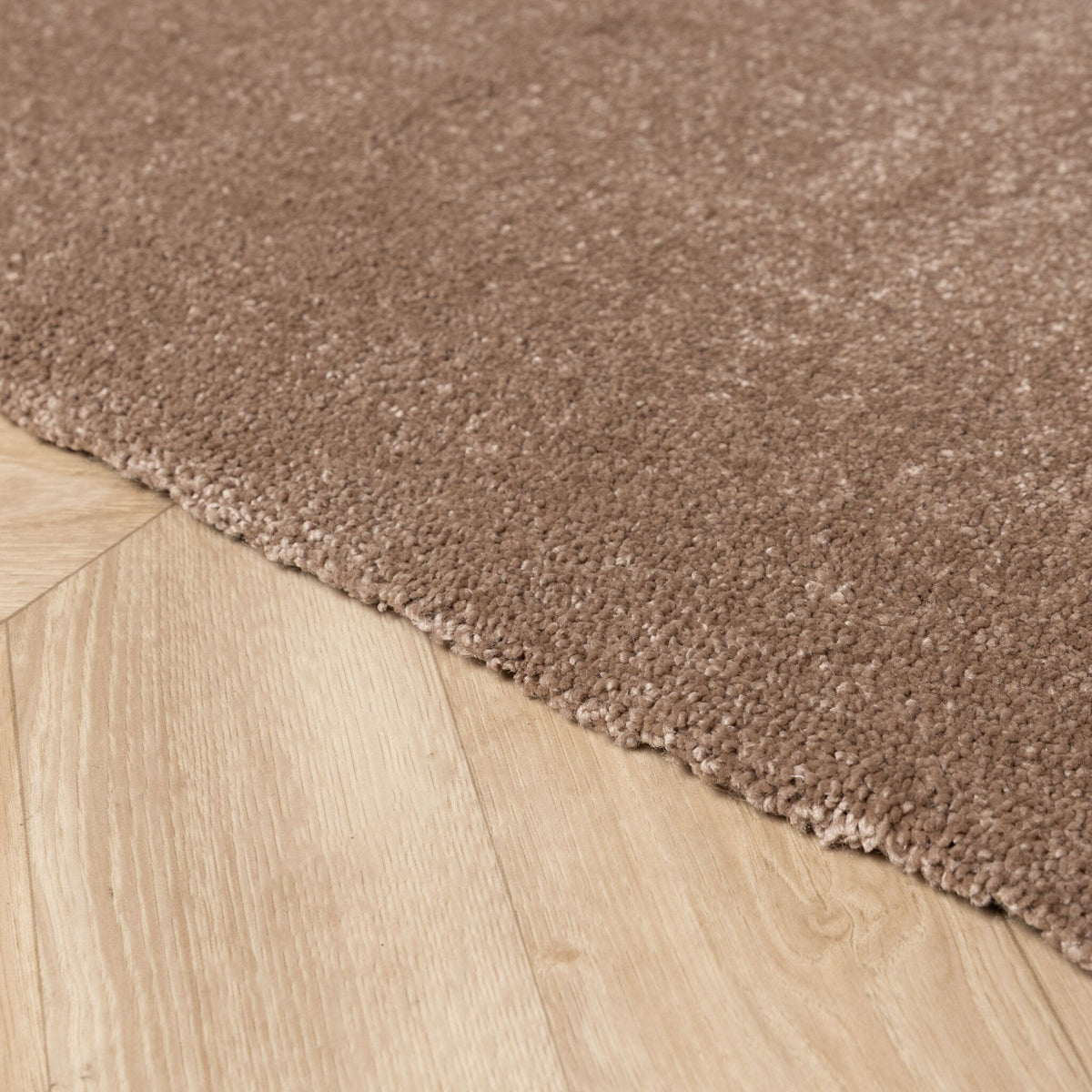 Round washable rug - Clean Brown