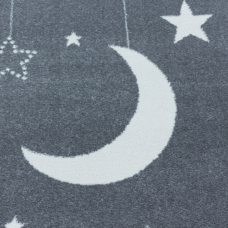 Round children's floor rug - Fleurtje Moon Pink
