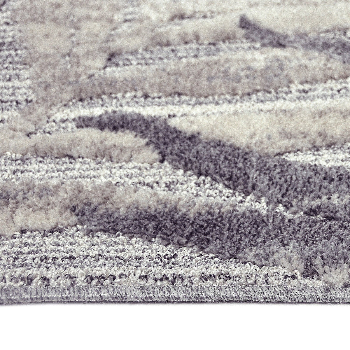 Soft floor rug - Oceane Leaves Grey