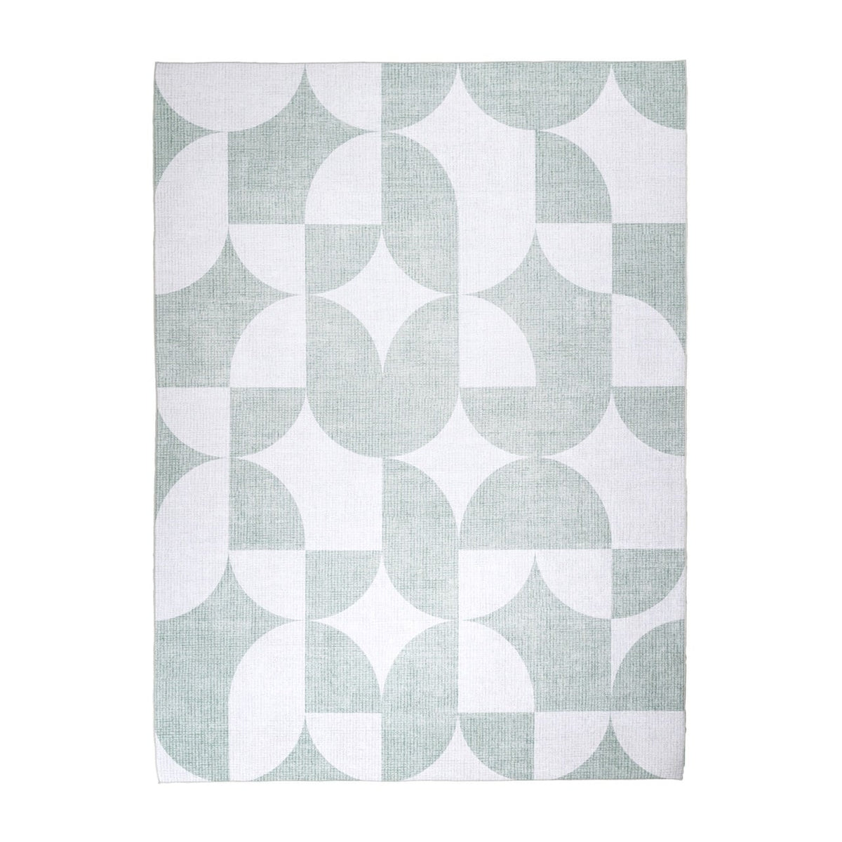 Abstract Outdoor Rug - Groovy Tiles Green