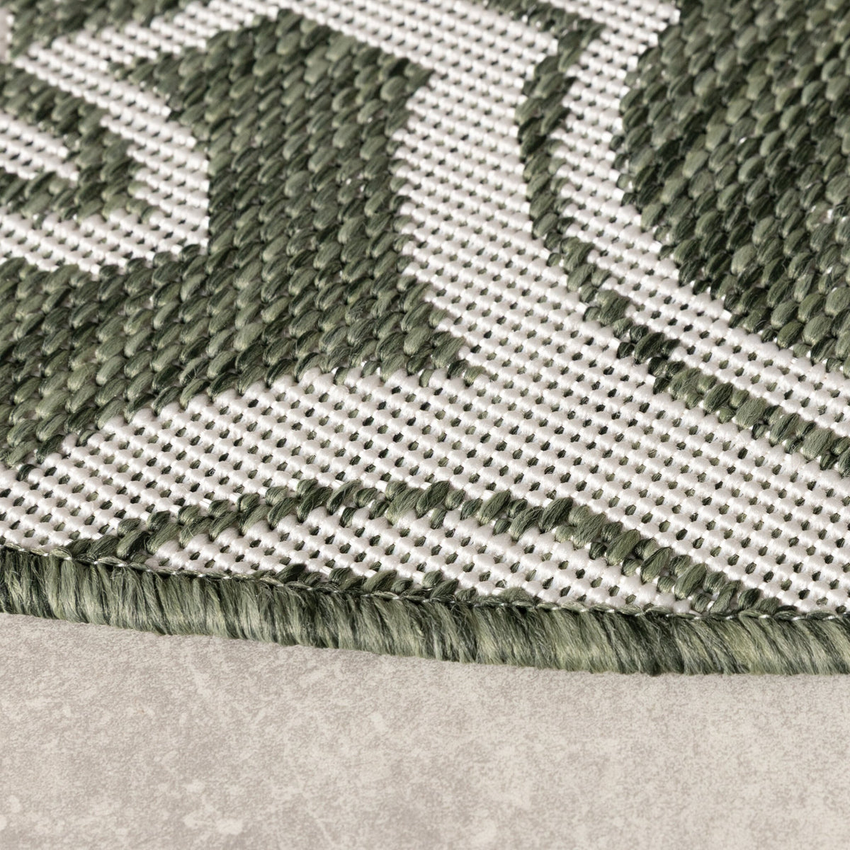 Round Outdoor Rug – Rio Flower Green