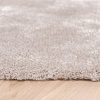 Round Washable Viscose Rug - Vive Grey