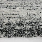 High Pile Floor Rug - Malta Black/Mottled 6258