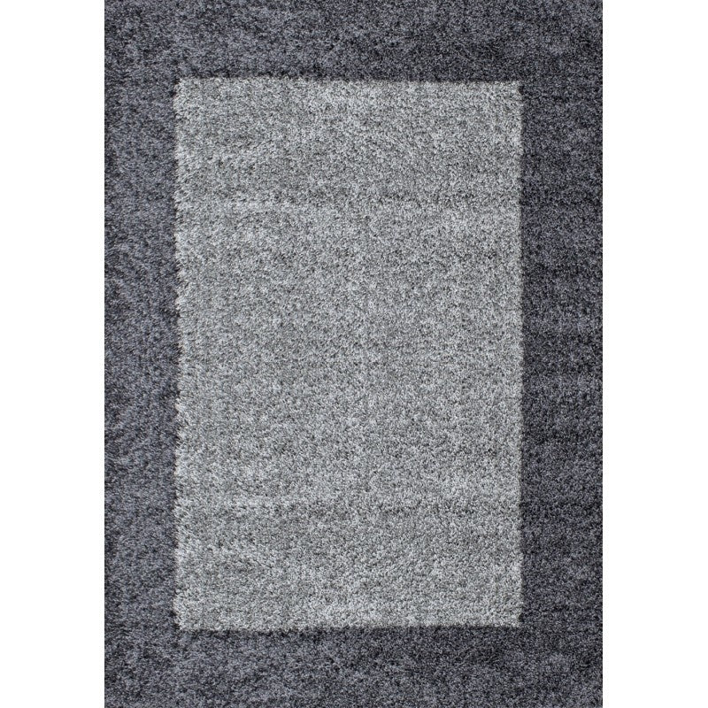 High-pile floor rug - Edge Grey