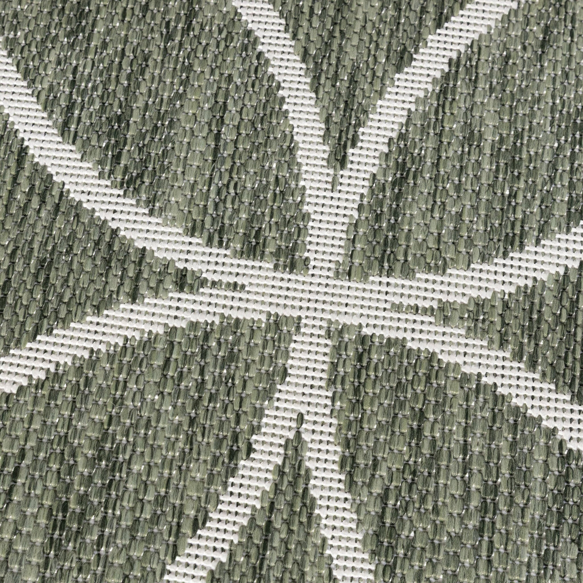 Geometric Outdoor Rug – Faro Ripple Green/White