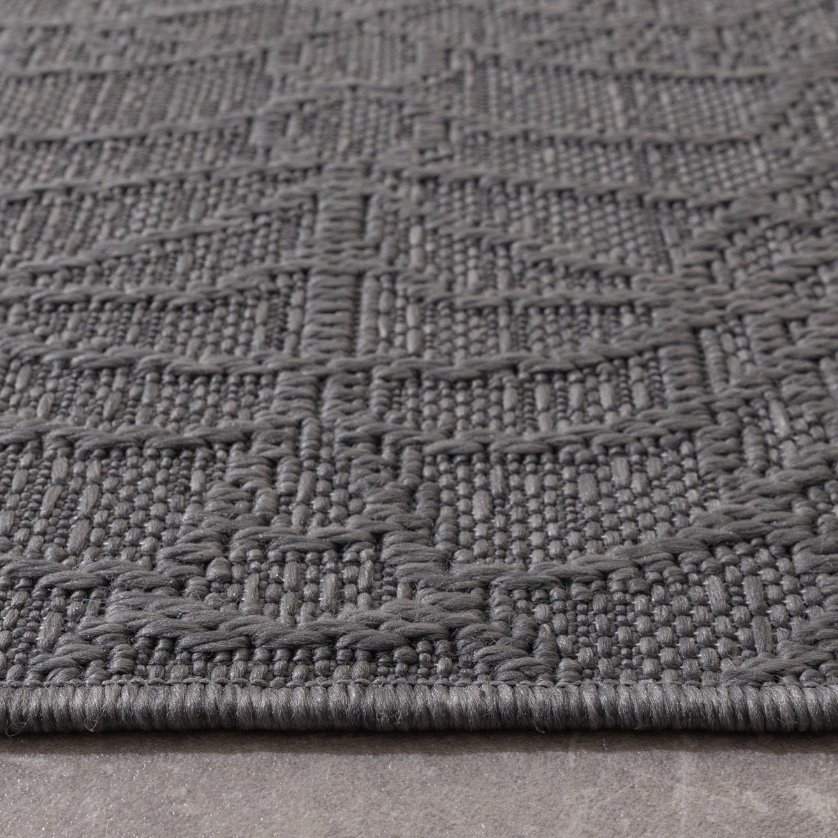 Indoor Outdoor Rug - Dunes Mandala Anthracite
