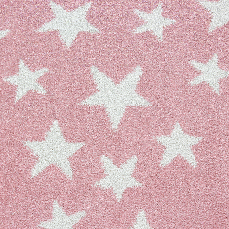 Kids floor rug - Bambi Star Pink